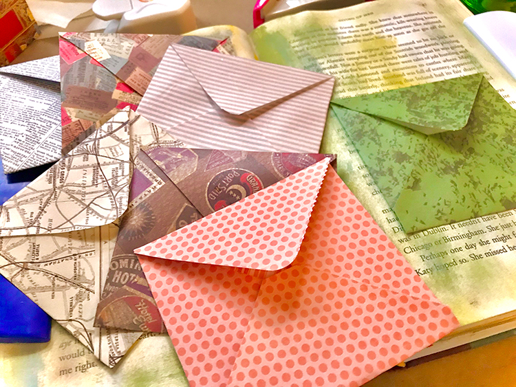 Envelopes Made with Easy Templates Up Close