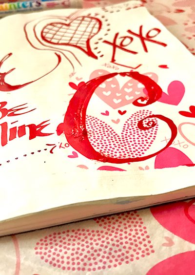 Letter C Close Up on Sketchbook page