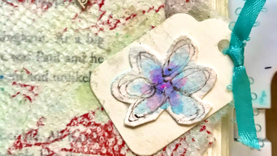 Watercolor Flower Tag Embellishment